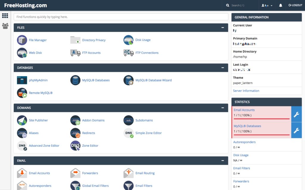 Hosting With Cpanel