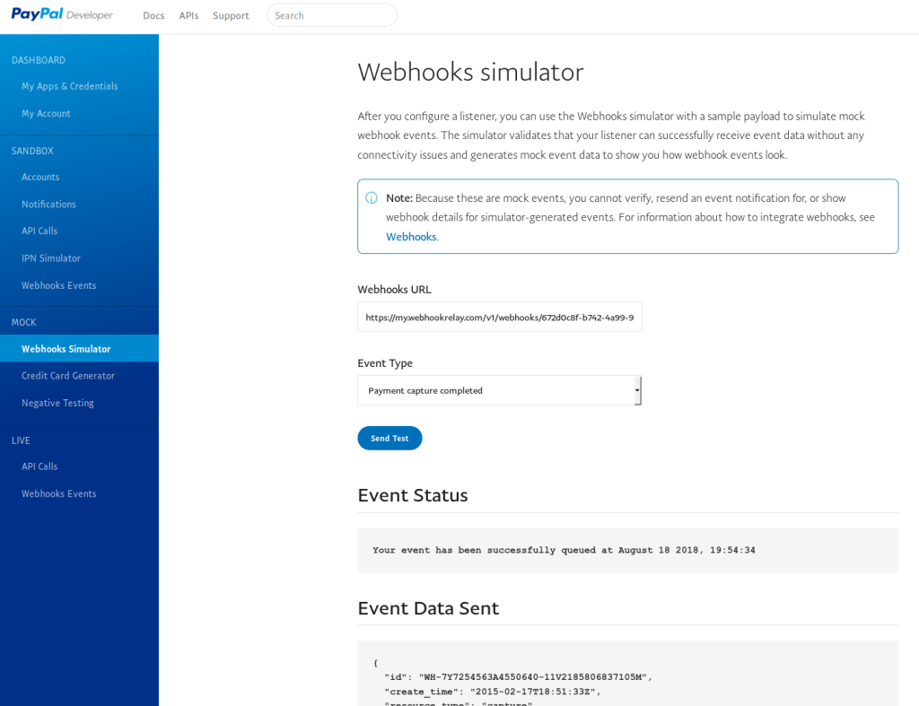 Webhook Simulator